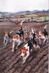 In Utrumumque Paratus: In a Rattling Good Gallop with Hounds and Horses, from Poems of Adam Lindsay Gordon Published by T. N. Foulis, 1912